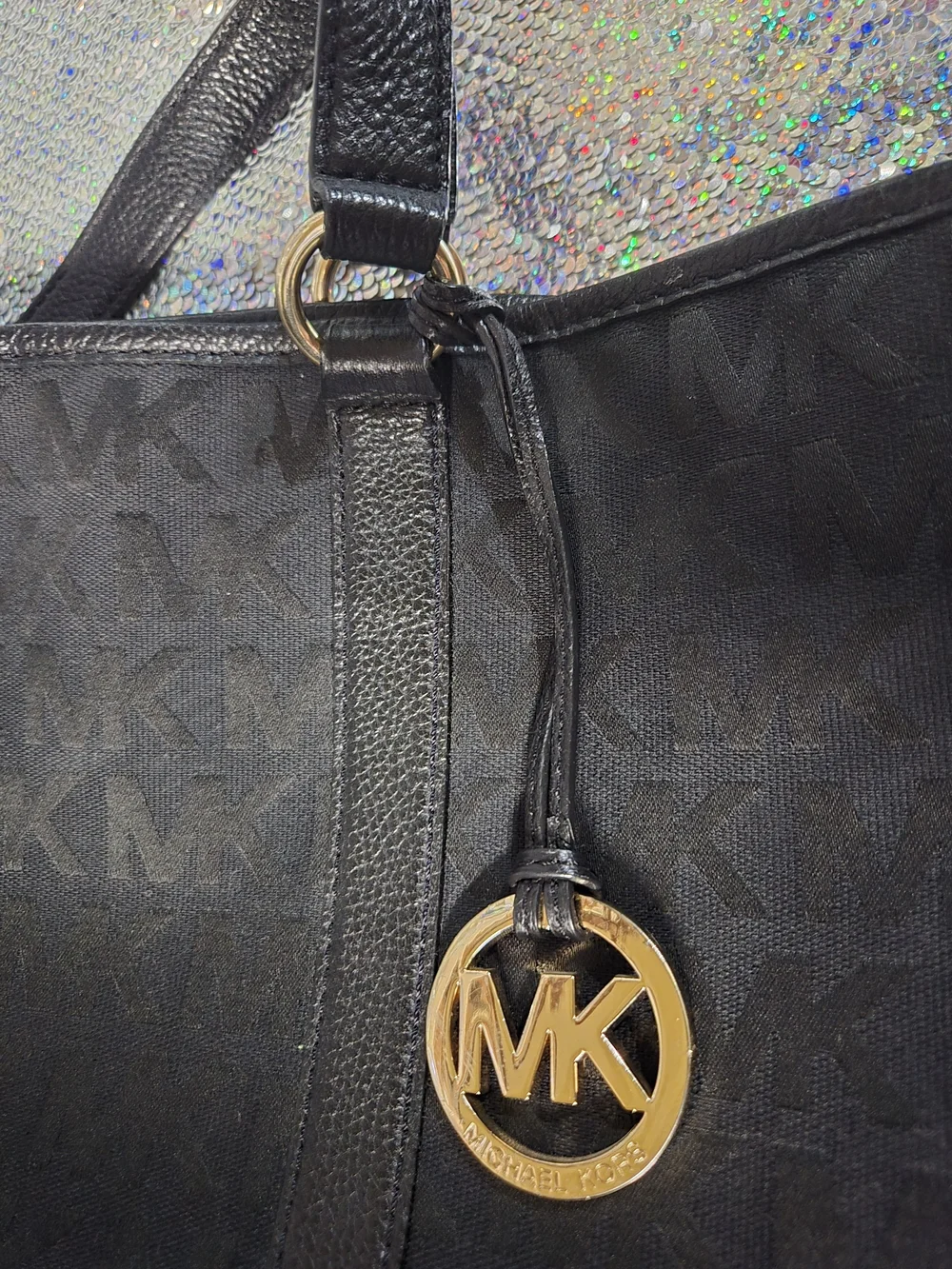 Michael Kors Black Monogram Tote